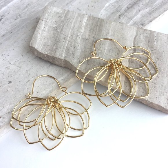 NEW~ Anthropologie Floral Pop-Up Post Earrings - Picture 3 of 6